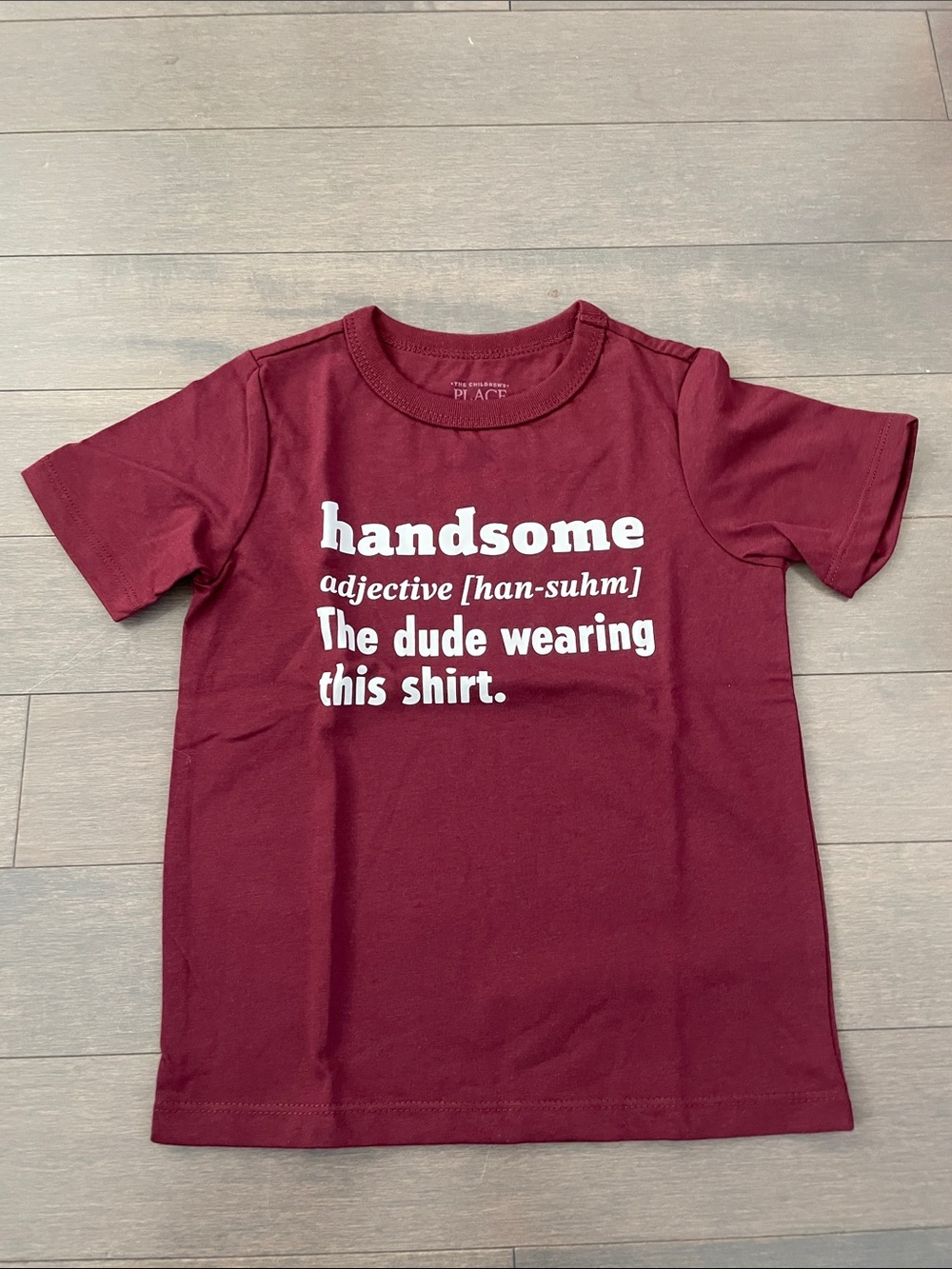 The Children's Place Maroon 'handsome' Graphic Tee